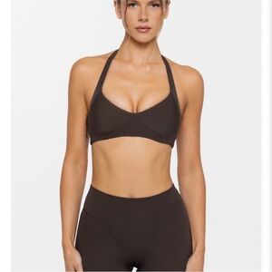 Nama sports bra and leggings — Chocolate Brown